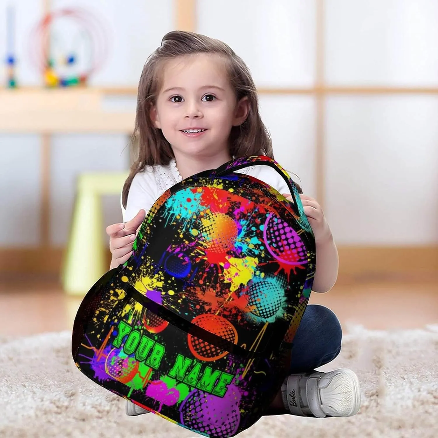 Custom Golf School Backpack for Kids Girls Boys, 16 Inch Cool Golf Themed Bookbag, Personality School Backpack for Students Children, sustainable, Lightweight, Large Capacity