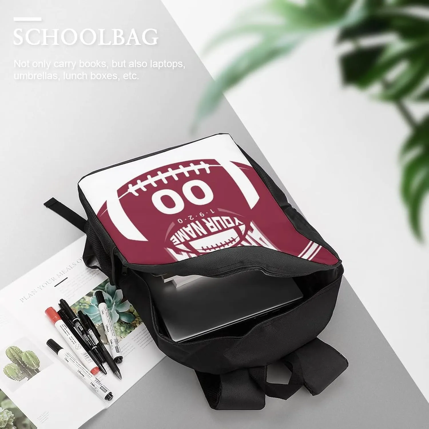 Custom Shoulder Arizona Backpack Personalized Any Name Number 17 Inch Large Capacity Laptop Bag Bookbag Gifts for Men Women