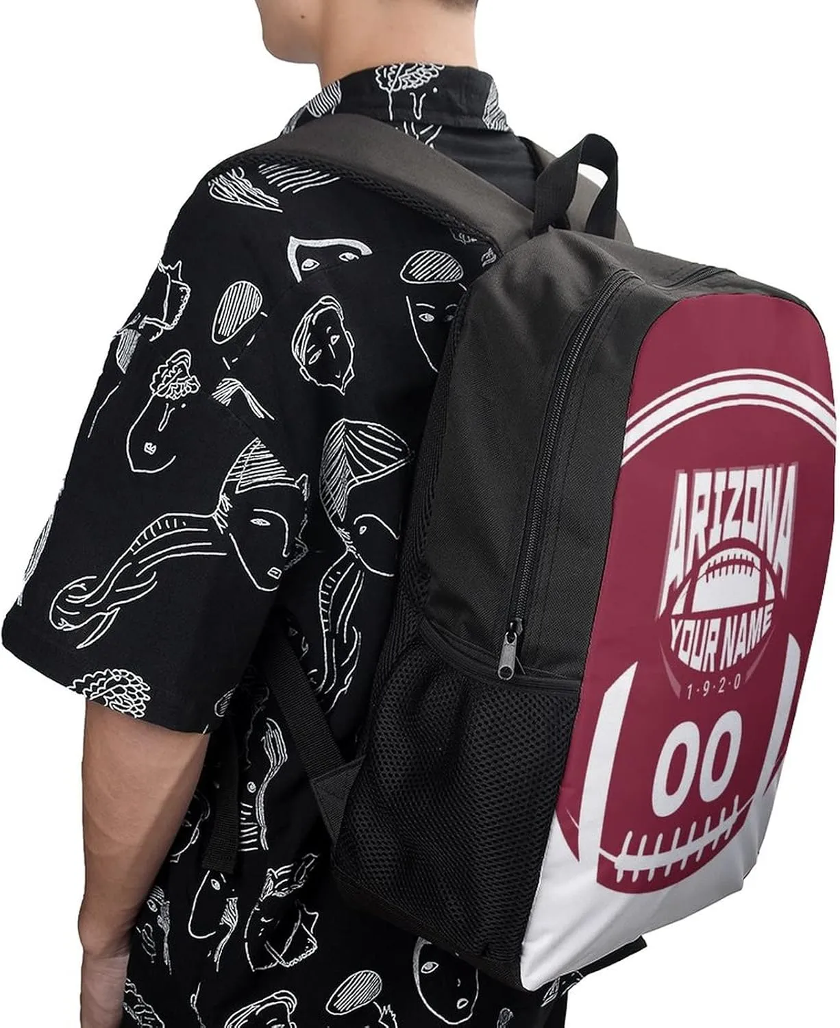 Custom Shoulder Arizona Backpack Personalized Any Name Number 17 Inch Large Capacity Laptop Bag Bookbag Gifts for Men Women