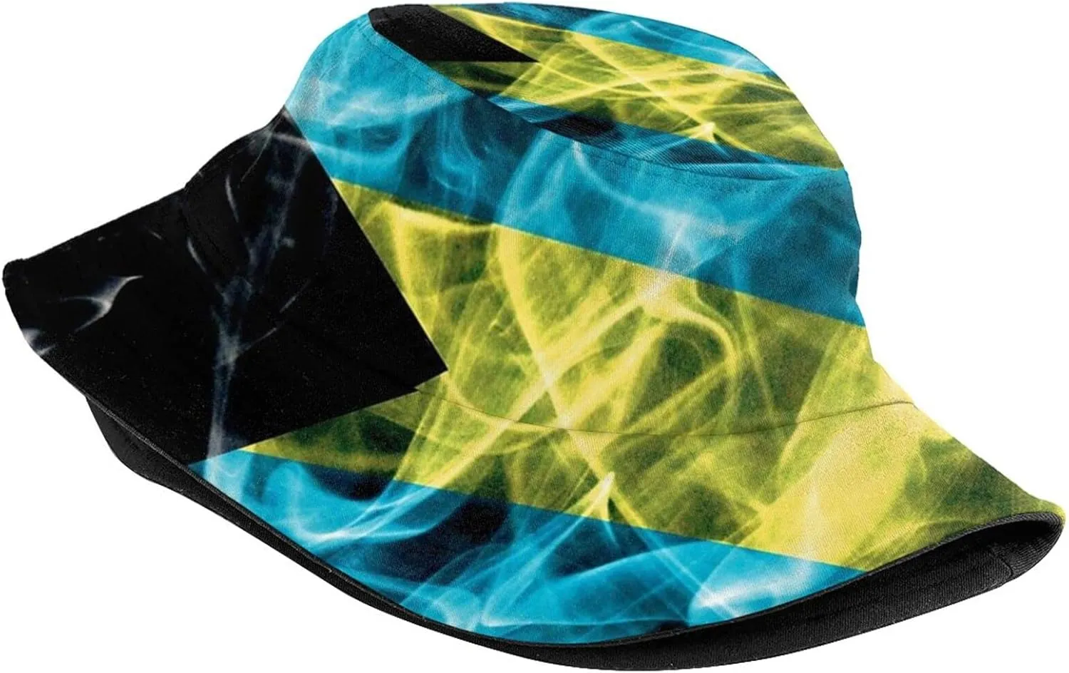 Cute Bahamas Flag Bucket Hats Fashion Sun Cap Packable Outdoor Bahamian Fisherman Hat for Women and Men