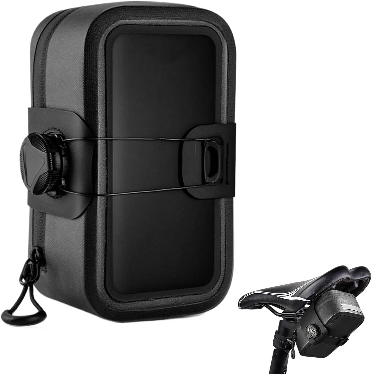 Cycle Saddle Tool Bag - Riding Gear Organizer, Under Seat Pouch | Lightweight bcycle Repair Kit Carrier for Foldable Mountain Bikes, Outdoor Cycling Tool Storage for Trail and Roadside Assistance