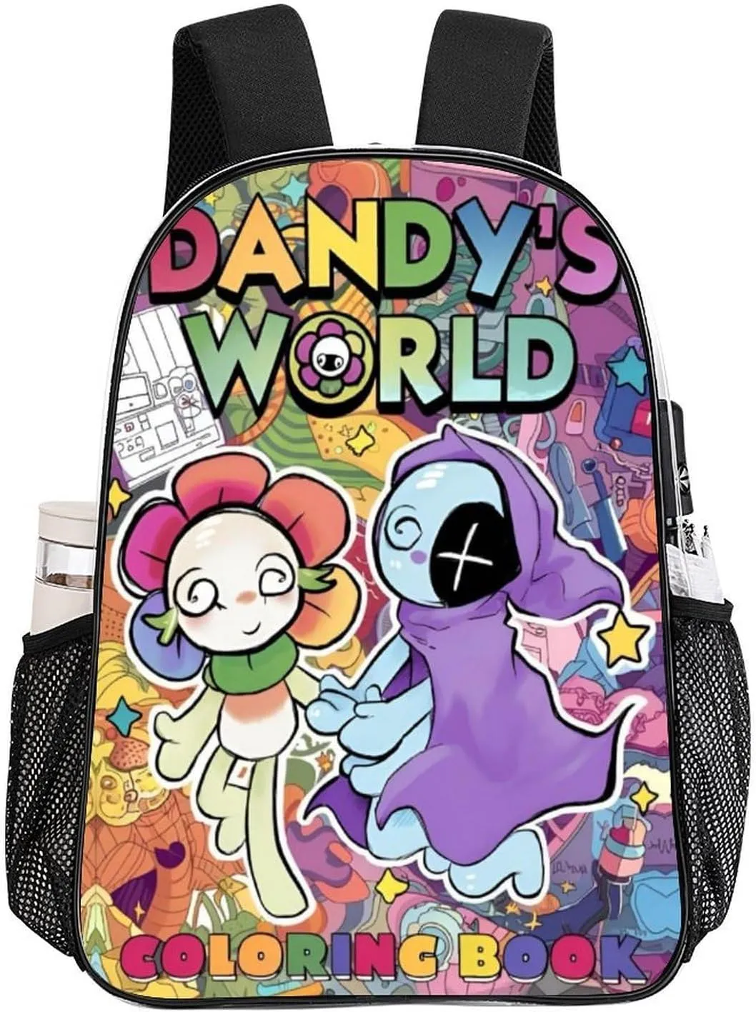Dandys World Transparent Backpack Cute Large Capacity Laptop Backpack Travel Backpack For Unisex 17in