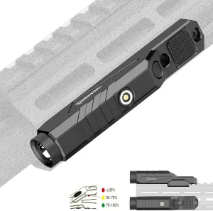 DEFENTAC 1600lm Tactical Flashlight Compatible with Mlok/Picatinny Rail for Rifle, Weapon Light with Momentary Strobe, Magnetic Rechargeable