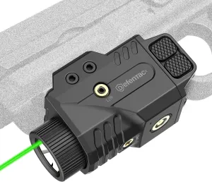 DEFENTAC 800lm Pistol Light and Green Laser Sight Combo for Guns, Tactical Flashlight White LED and Green Beam Combo, Magnetic Charging