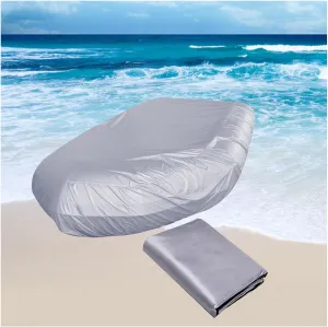 Dinghy Covers 7 Sizes Boat Cover Waterproof Anti-UV Boat Tarp for Small Inflatable and Rigid Inflatable Boats,420 * 210 * 46cm
