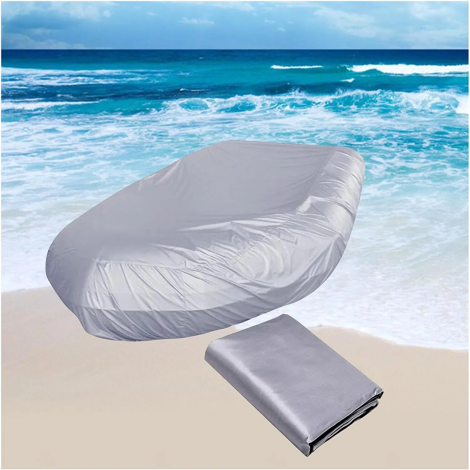 Dinghy Covers 7 Sizes Boat Cover Waterproof Anti-UV Boat Tarp for Small Inflatable and Rigid Inflatable Boats,420 * 210 * 46cm