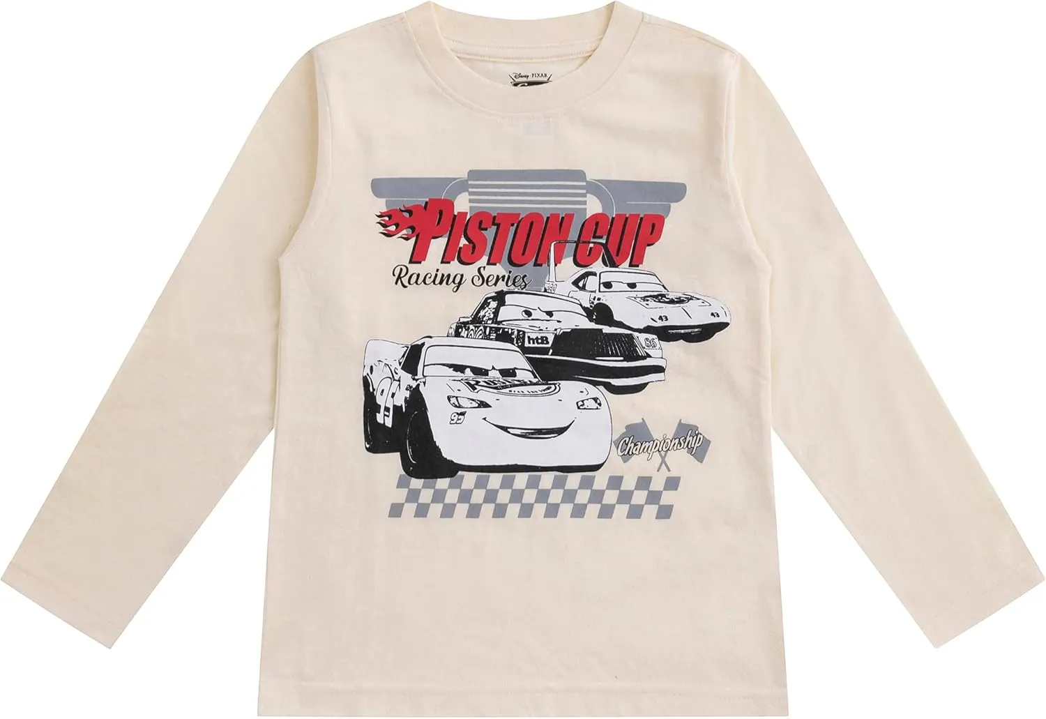 Disney Cars Lightning McQueen Boys 3 Pack Long Sleeve Shirt for Toddler and Big Kids