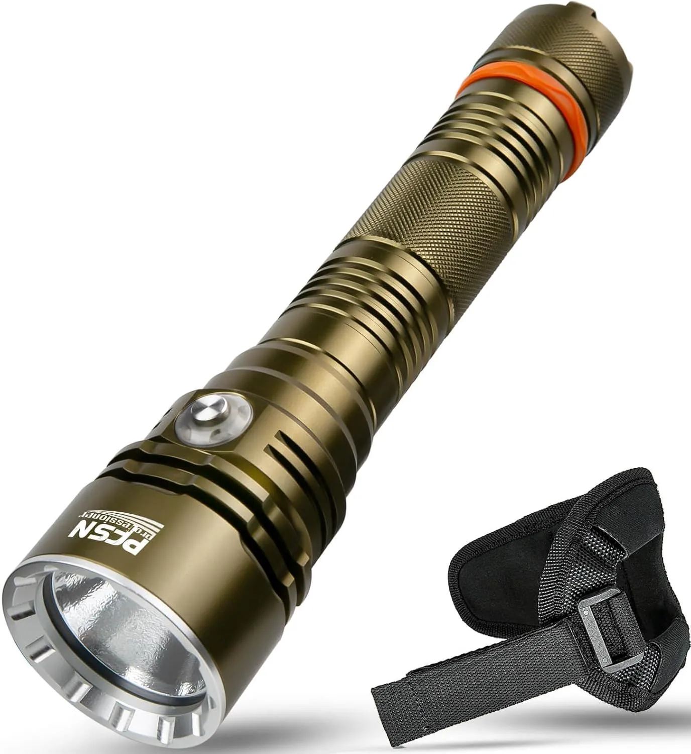 Dive Light Scuba Diving Flashlight - PFSN Powerful LED Dive Torch with Wrist Mount, Underwater Flashlight IPX68 Waterproof, Rechargeable Diving Light Best for Diver Submersible Caving, Snorkeling