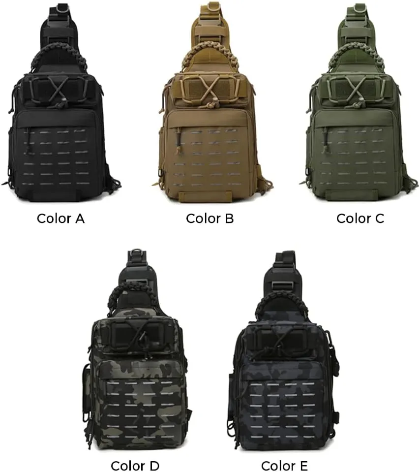 doorslay Fishing Backpack Fishing Sling Bag Fishing Backpack with Rod Holder Fishing Tackle Storage Bag Lightweight Outdoor Fishing Bag Backpack Shoulder for Fishing, Hiking, Hunting, Camping