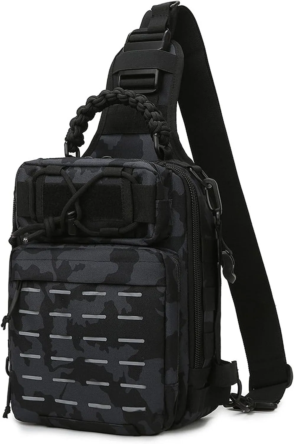 doorslay Fishing Backpack Fishing Sling Bag Fishing Backpack with Rod Holder Fishing Tackle Storage Bag Lightweight Outdoor Fishing Bag Backpack Shoulder for Fishing, Hiking, Hunting, Camping