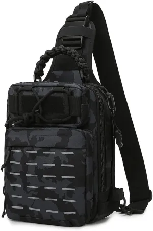 doorslay Fishing Backpack Fishing Sling Bag Fishing Backpack with Rod Holder Fishing Tackle Storage Bag Lightweight Outdoor Fishing Bag Backpack Shoulder for Fishing, Hiking, Hunting, Camping