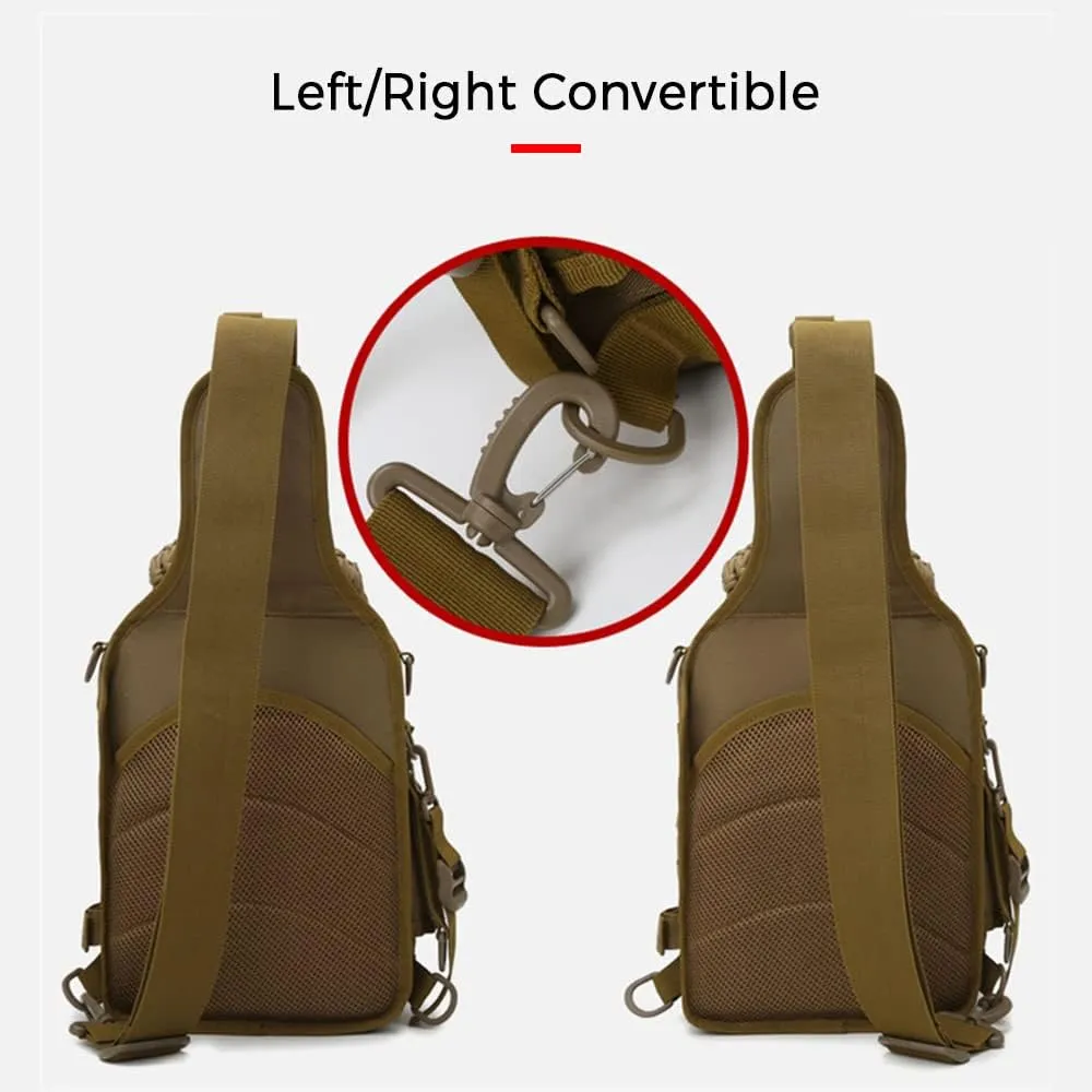 doorslay Fishing Backpack Fishing Sling Bag Fishing Backpack with Rod Holder Fishing Tackle Storage Bag Lightweight Outdoor Fishing Bag Backpack Shoulder for Fishing, Hiking, Hunting, Camping