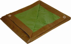 Dry Top 11014 Medium Duty Tarp, 10x14 Feet, Brown/Green