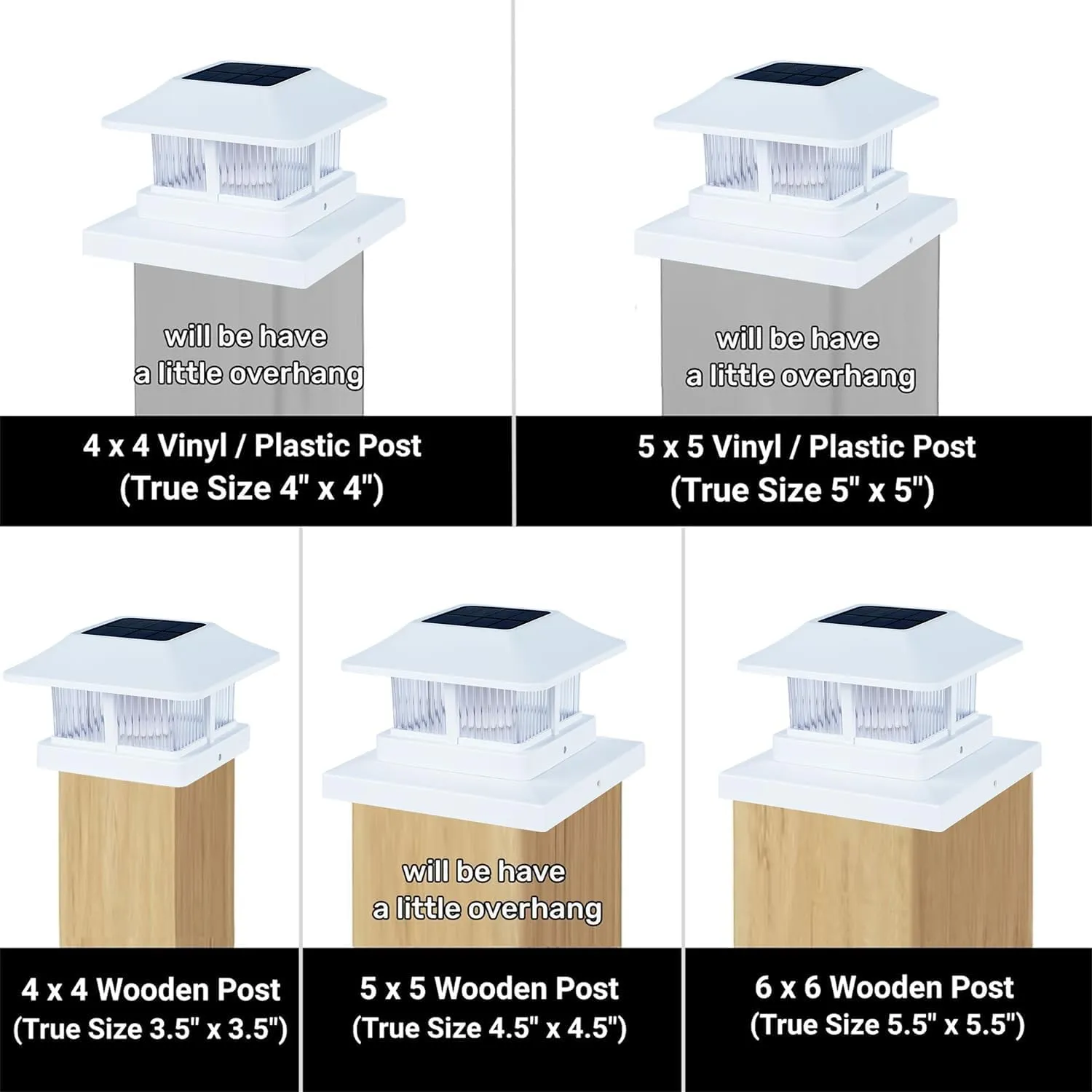 Dynaming Solar Flame Post Cap Lights Outdoor, Solar Powered White Shell Fence Post Light, Flickering Flame LED Lamps Waterproof for Garden Deck Patio, Fit 4x4, 5x5 or 6x6 Vinyl/Wooden Posts, 2 Pack