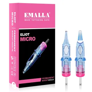 Emalla ELIOT MICRO PMU Tattoo Cartridge Needles, 20Pcs Tattoo Needles 1001RLMT Tattoo Needles for Machine Tattoo Supplies