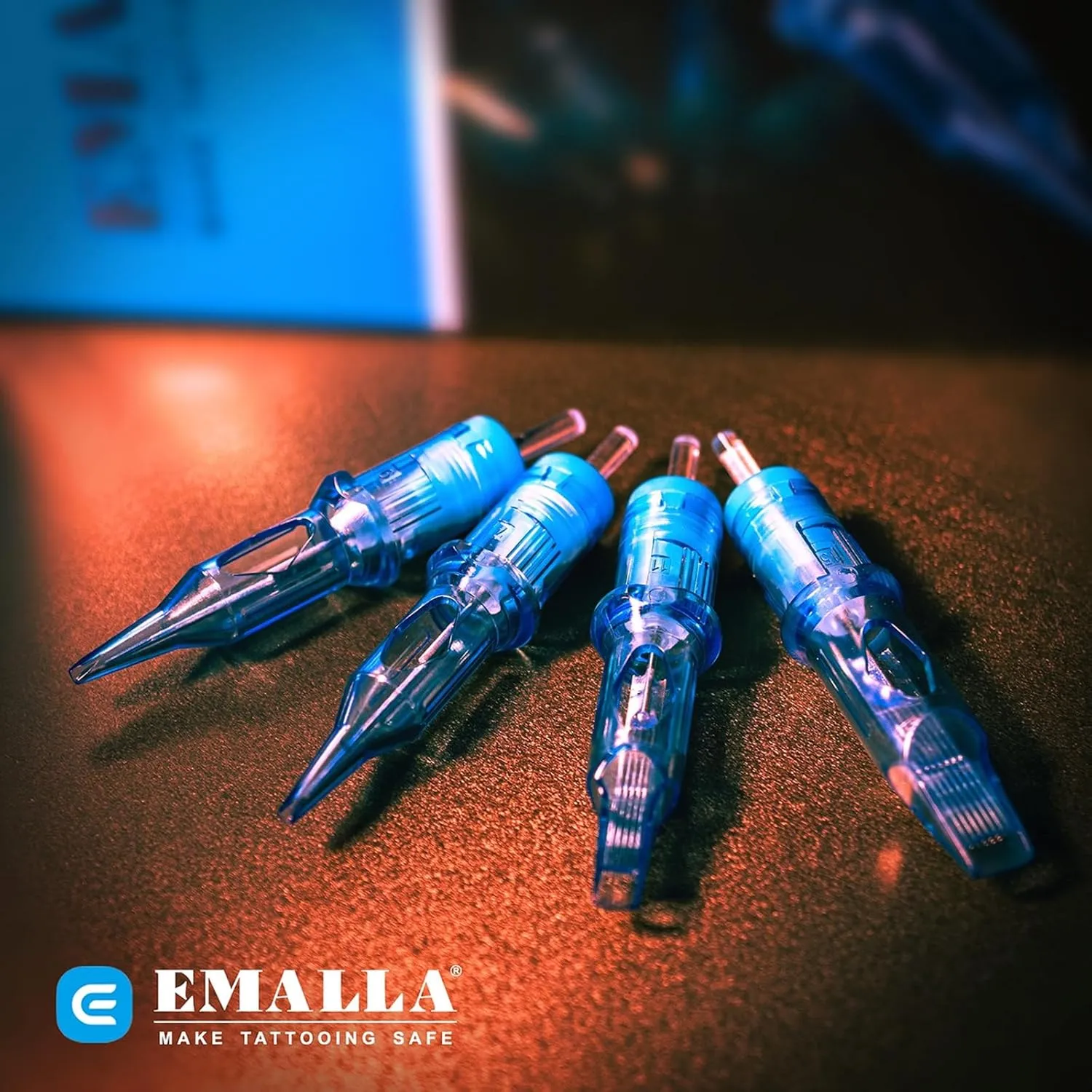 Emalla ELIOT Tattoo Cartridge Needles, 20Pcs Premium Tattoo Needles #08 Bugpin Round Liner Tattoo Cartridges 0803RLL Tattoo Needles Diameter 0.25mm Long Taper 5.0mm for Machine Tattoo Supplies
