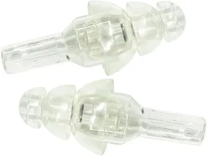 Etymotic Research ER20 High-Fidelity Earplugs (Concerts, Musicians, Airplanes, Motorcycles, Sensitivity and Universal Hearing Protection) - Standard, Clear Stem w/ Frost Tip