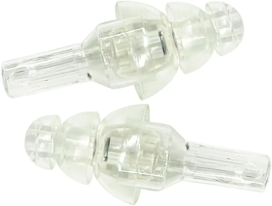 Etymotic Research ER20 High-Fidelity Earplugs (Concerts, Musicians, Airplanes, Motorcycles, Sensitivity and Universal Hearing Protection) - Standard, Clear Stem w/ Frost Tip