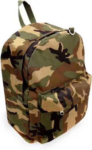 Everest Classic Woodland Camo Backpack, Camouflage, One Size