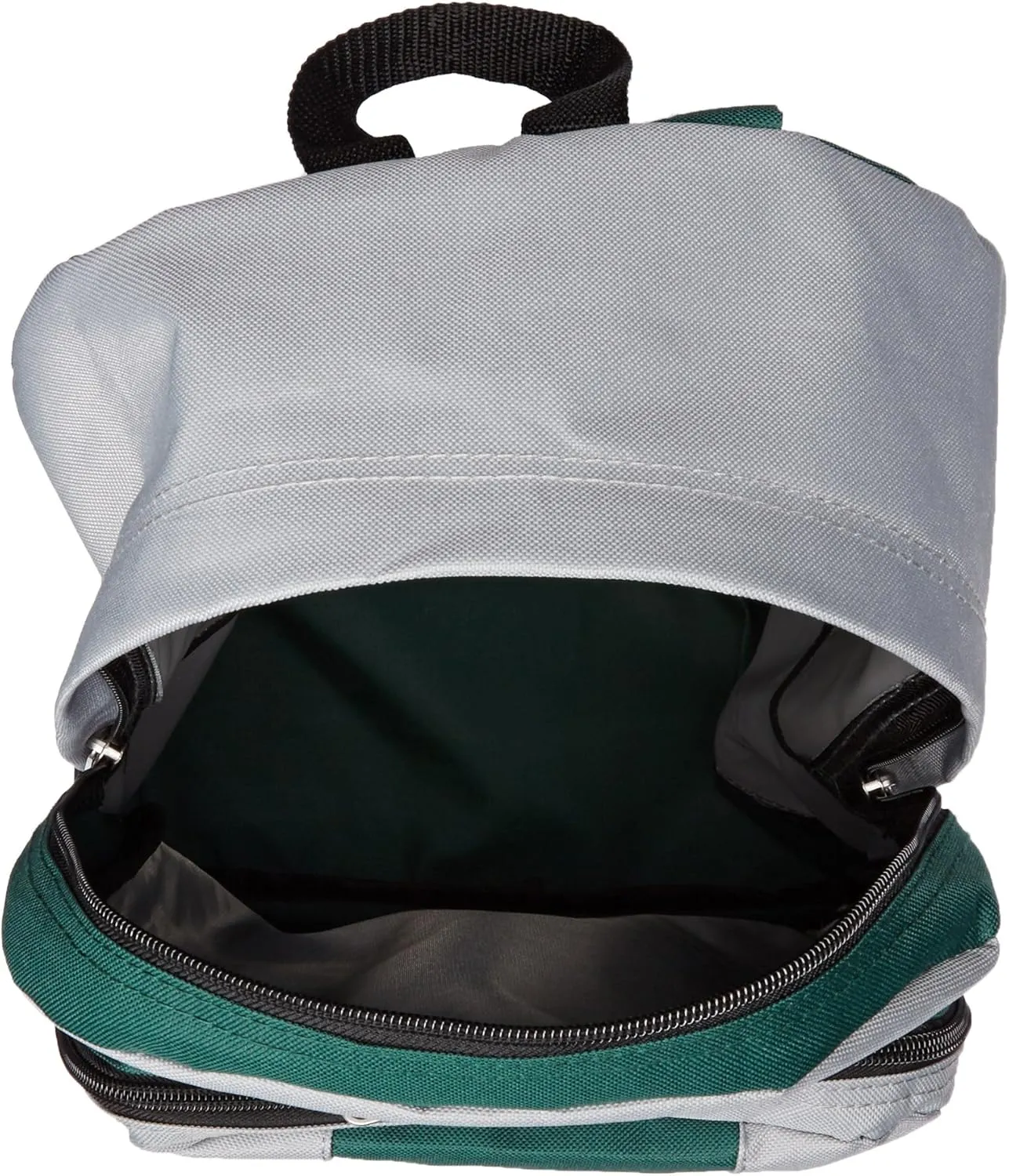 Everest Luggage Backpack with Front and Side Pockets, Green/Gray, Large