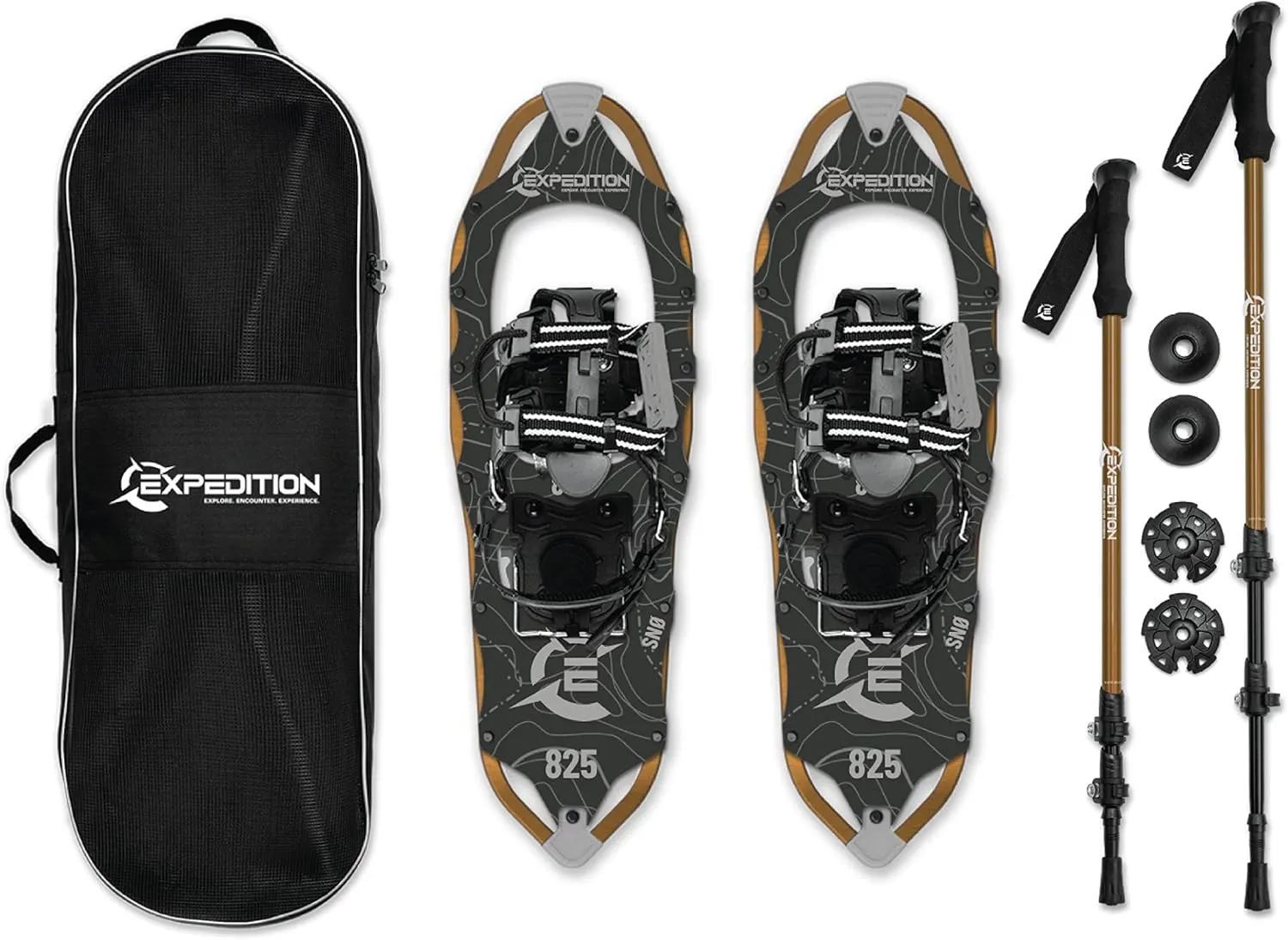 Expedition SNØ Series Snowshoe Kit for Mountaineering and Snow Hiking - Perfect for Men and Women