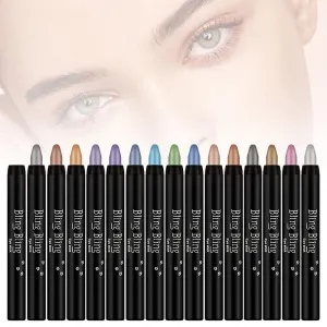 Eyeshadow Stick Set, 16 Color Highlighter Pencil, Waterproof Glitter Eye Shadow Eyeliner Pen, Cream Eyeshadow, Long Lasting, High Pigmented (All Color)