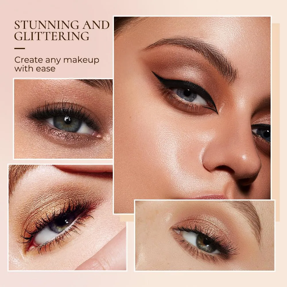 Eyeshadow Stick Set, 16 Color Highlighter Pencil, Waterproof Glitter Eye Shadow Eyeliner Pen, Cream Eyeshadow, Long Lasting, High Pigmented (All Color)