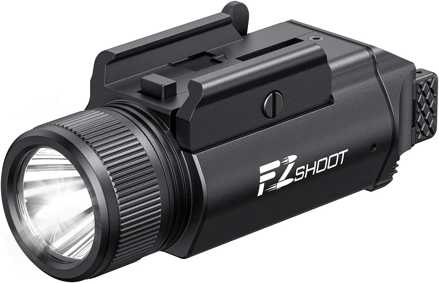 EZshoot 2400 Lumens Flashlight with Strobe Mode, High Lumen Magnetic Rechargeable Led Tactical Light with Quick Install Design, Light with Adjustable Slide Rail for Picatinny GL Rail