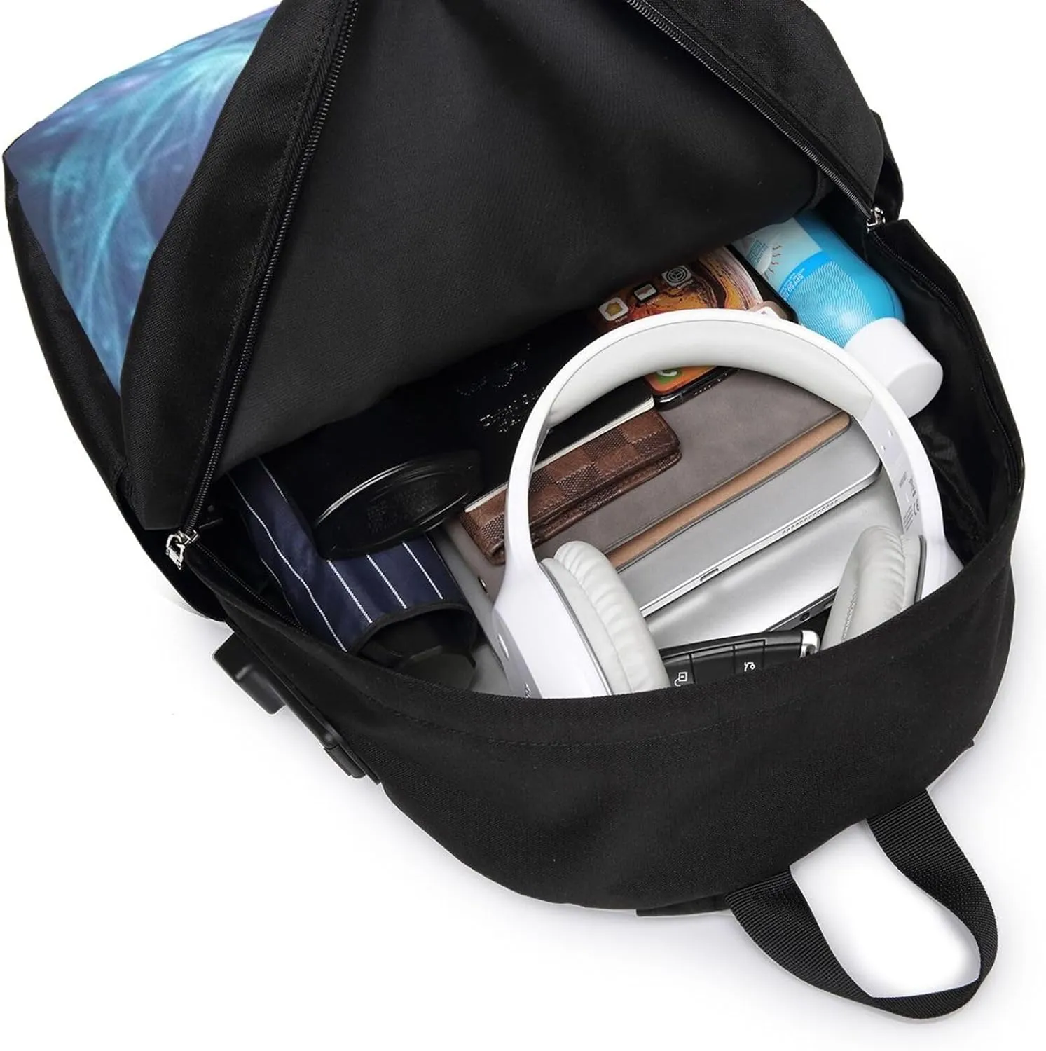 F-lower Moon Fairy Scobell Simple Large Capacity Backpack, The Whole Bag Is Stylish And Lightweight Black