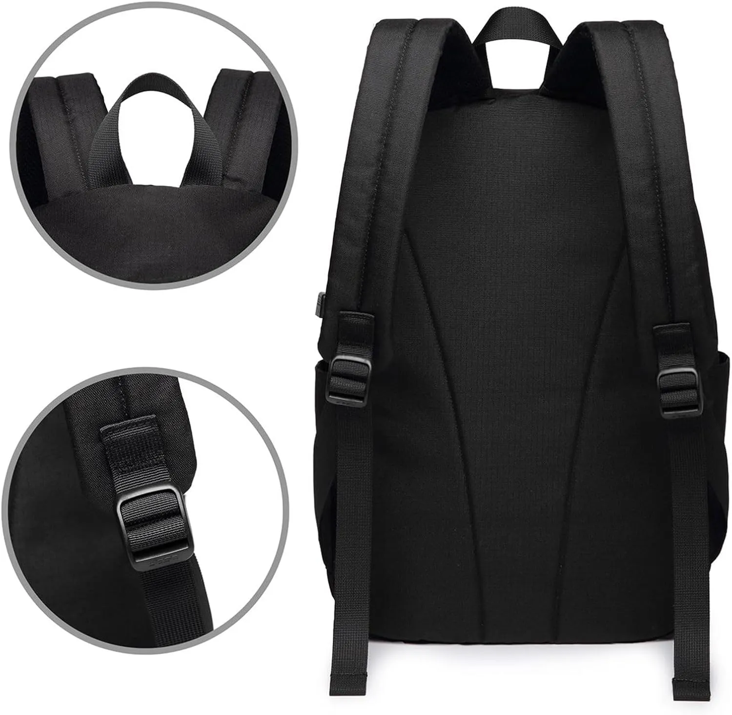 F-lower Moon Fairy Scobell Simple Large Capacity Backpack, The Whole Bag Is Stylish And Lightweight Black