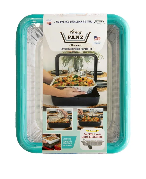 Fancy Panz - Classic Set - Pan Frame w/ Lid & Serving Spoon - Aqua