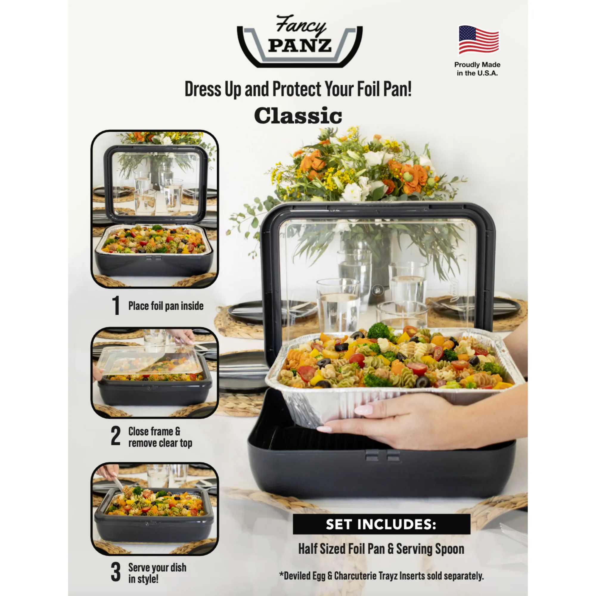 Fancy Panz - Classic Set - Pan Frame w/ Lid & Serving Spoon - Aqua