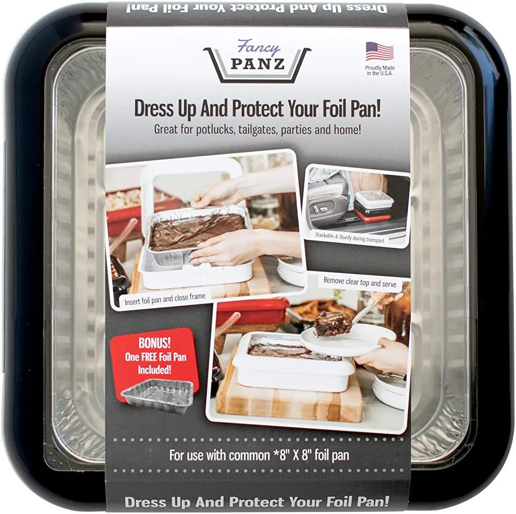 Fancy Panz FP88011C12 8 x 8 Black Portable Casserole Carrier, Plastic