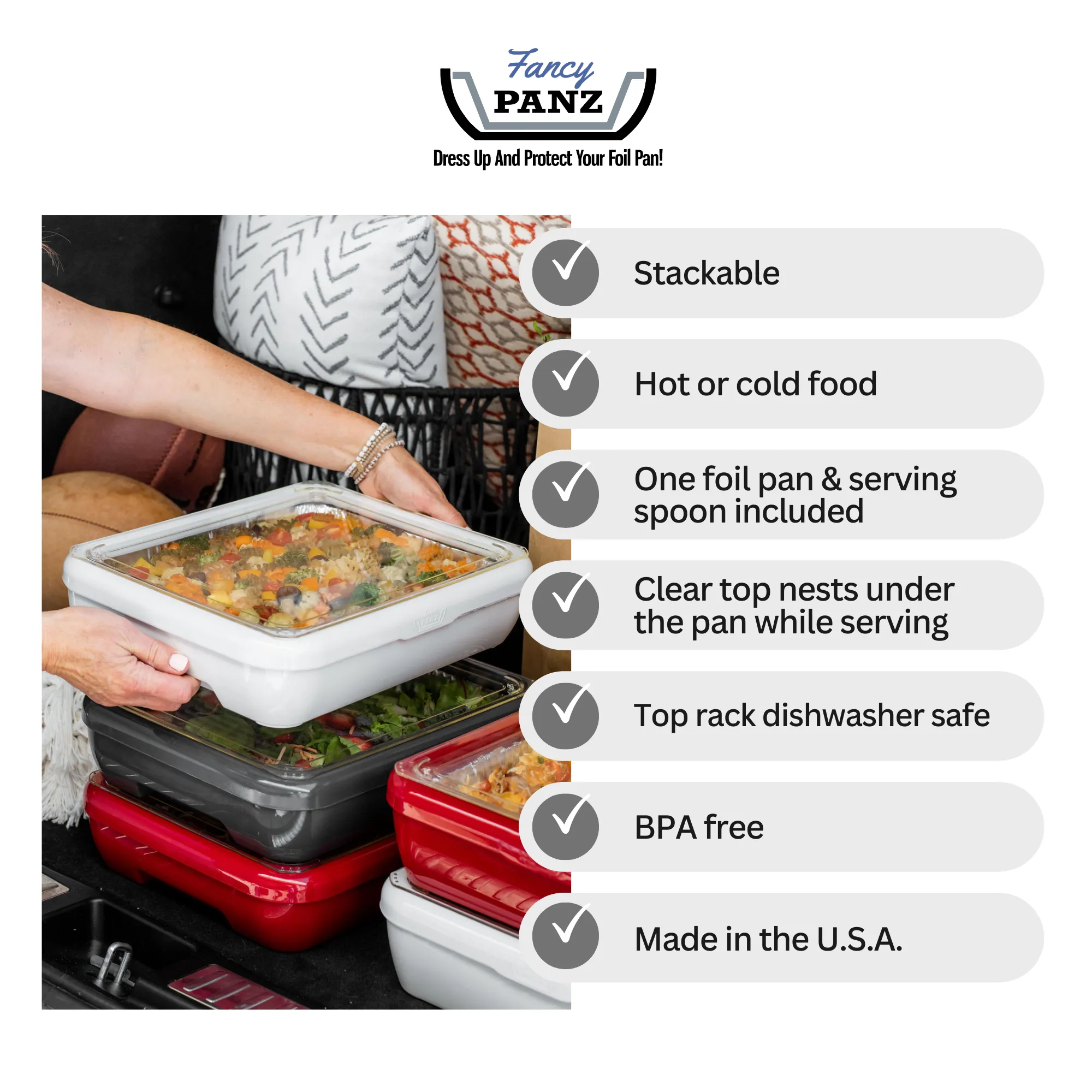 Fancy Panz Premium Set - Pan Frame w/ Lid & Hot or Cold Gel Pack