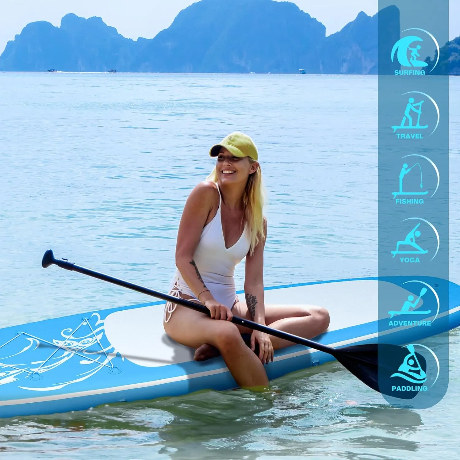 FEATH-R-LITE Inflatable Ultra-Light 10'×30''/10'6''×33'' Stand Up Paddle Board for All Skill Levels with Premium SUP Paddleboard Accessories,Non-Slip Comfort Deck for Youth & Adults