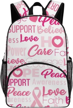 Fight Cancer Awareness Month Ribbons Backpack for Worker Teacher Business Hiking Travel Bag Shoulders Bag