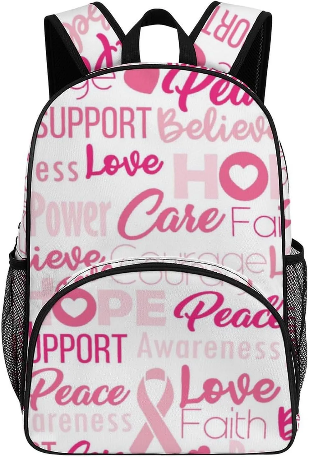Fight Cancer Awareness Month Ribbons Backpack for Worker Teacher Business Hiking Travel Bag Shoulders Bag