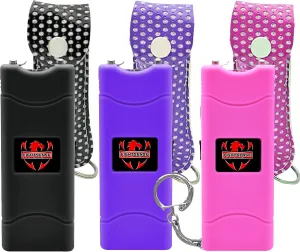 FIGHTSENSE (3Pc) Mini Stun Gun Flashlight Combo Pack Stun Gun Wholesale, Pepper Spray Wholesale, Rechargeable Battery Stun Gun Bulk for Women Self Defense