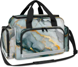 First Aid Bags Empty, Indigo Gold Marble Emergency Bag First Aid Kit Multiple Compartment Kit Carrier On Call Trauma Bag For Paramedics Emergency Medical Supplies Kit