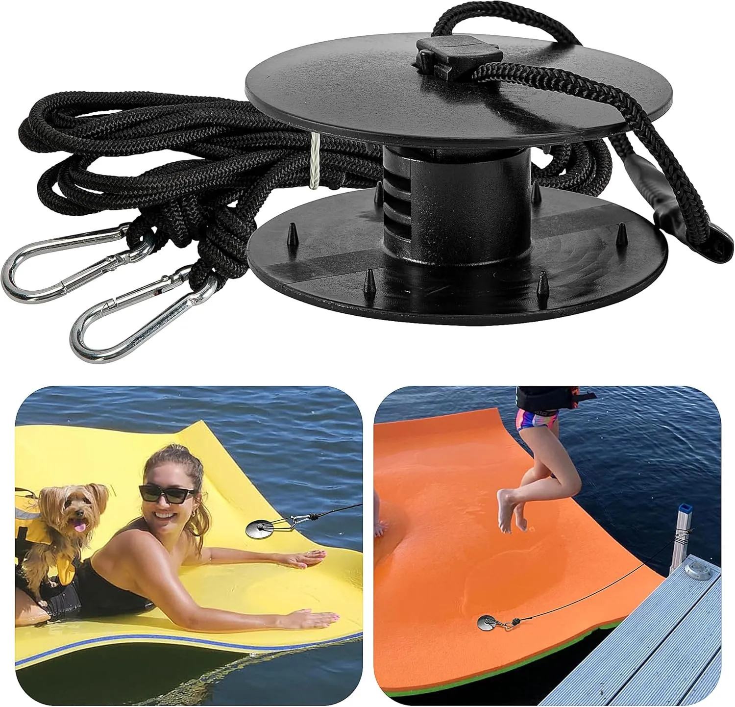 Floating Mat Tether Kit,Floating Water Mat Tether Kits,Portable Floating Mat Grommet Kit,Floating Mats Lilly Pad Accessories for All Foam Water Pads