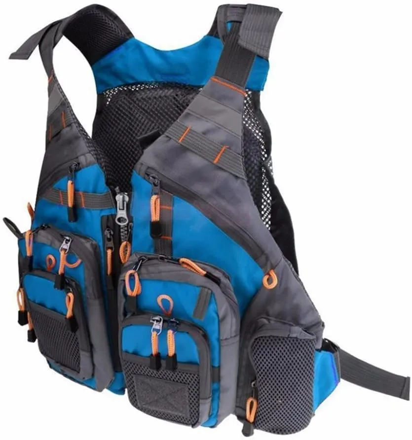 Fly Fishing Vest Pack Universal Fit, Breathable Fishing Backpack with Rod Holders