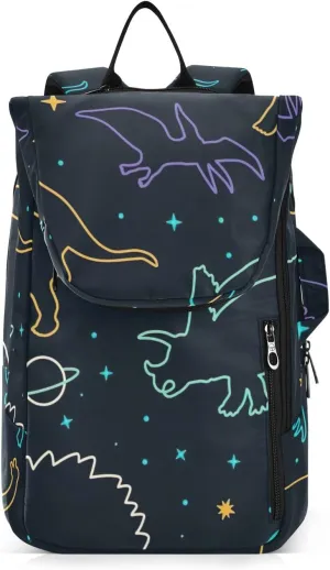 GAIGEO Basketball Sports Doodles Black Tennis Racket Backpack, Large Capacity Pickleball Holder, Various Storage Methods