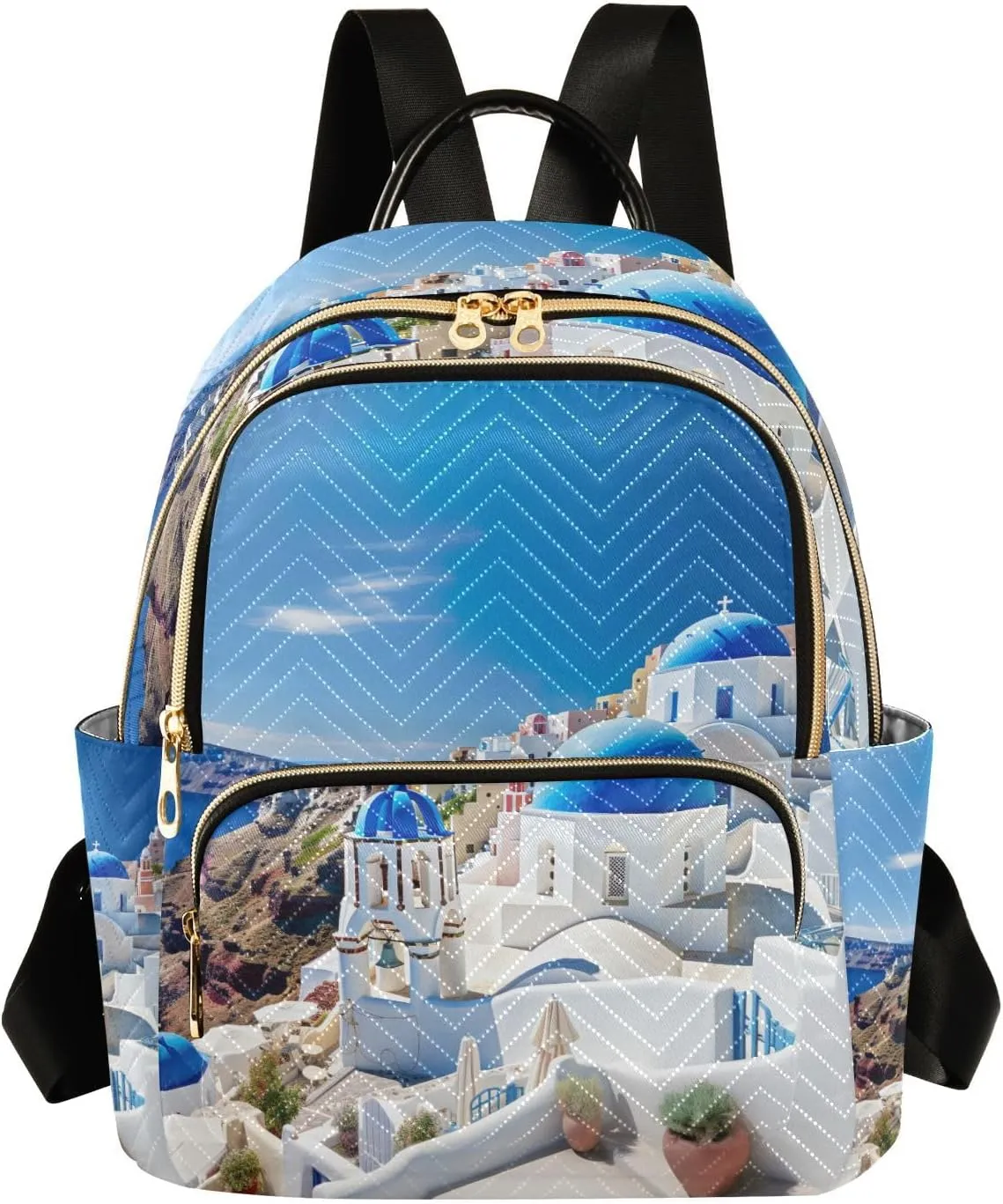 GAIGEO Buildings with a Blue Dome Casual Daypack Backpack, Women Backpack, Women's Travel Backpack, S