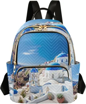 GAIGEO Buildings with a Blue Dome Casual Daypack Backpack, Women Backpack, Women's Travel Backpack, S