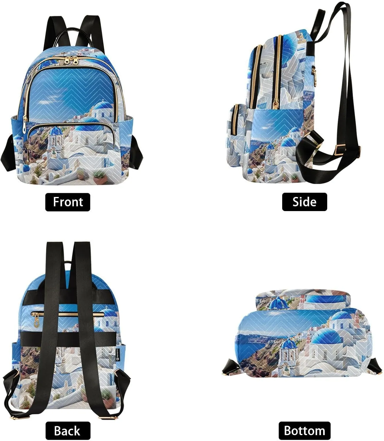 GAIGEO Buildings with a Blue Dome Casual Daypack Backpack, Women Backpack, Women's Travel Backpack, S