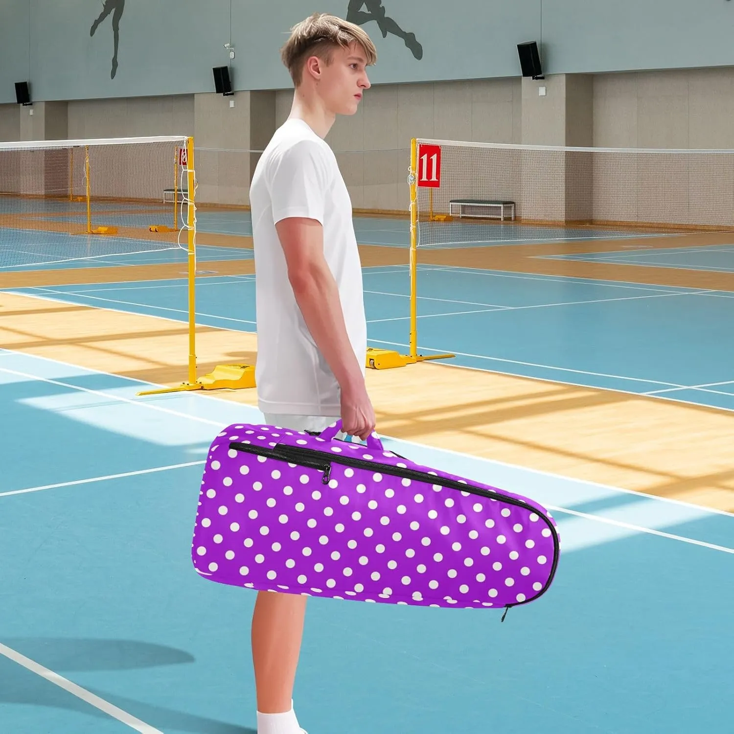 GAIGEO Polka Dot Racket Bag, Multilayer Design Badminton Bag, Sports and Daily Use