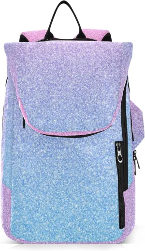 GAIGEO White Polka Dots Blue Pickleball Backpack, Large Capacity Pickleball Caddy, Various Storage Methods