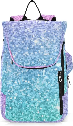 GAIGEO White Polka Dots Blue Pickleball Backpack, Large Capacity Pickleball Caddy, Various Storage Methods