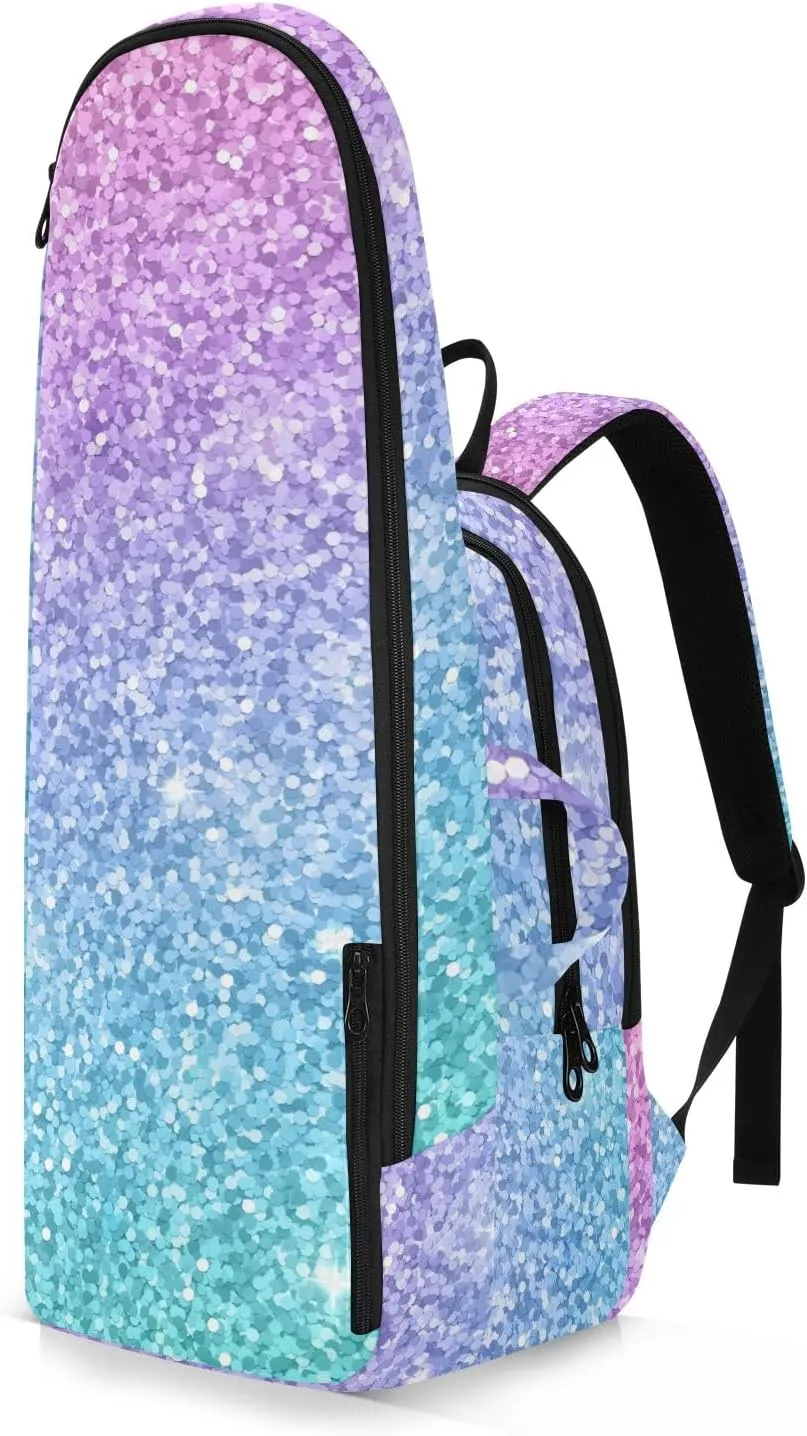 GAIGEO White Polka Dots Blue Pickleball Backpack, Large Capacity Pickleball Caddy, Various Storage Methods
