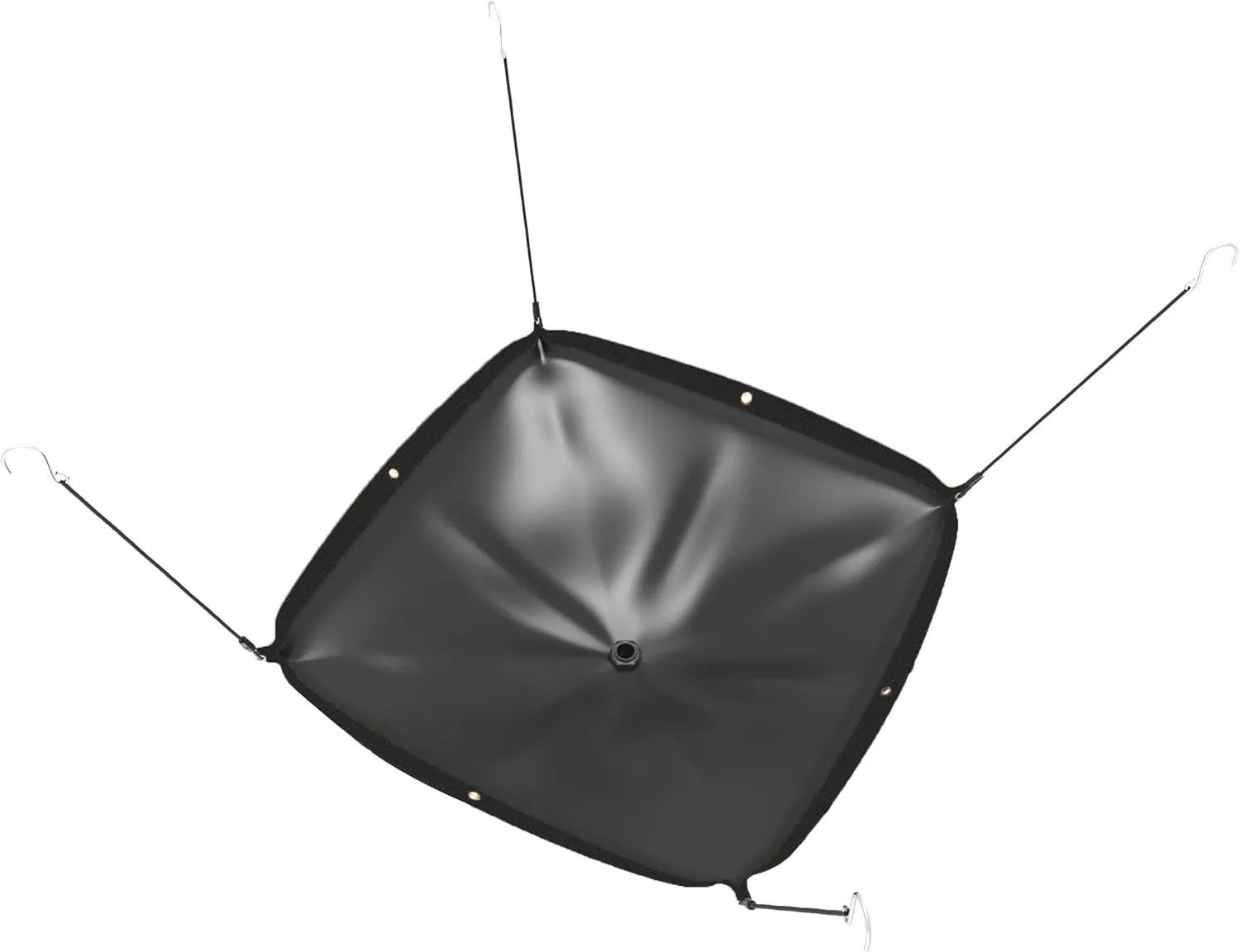 GARVIN Ceiling Leak Diverter Tarp, Heavy Duty 420D Oxford Roof Rain Diverter with 10ft Drain Hose, Rain Diverter for Roof Water Leak, Black 5' x 5'